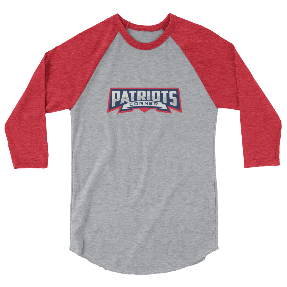 NEW ENGLAND PATRIOTS Men's Black and White Pat The Patriot Long-Sleeve Tee